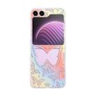 For Samsung Galaxy Z Flip5 Painted Pattern PC Transparent Folding Phone Case(Z112 Gradation Butterfly) - 1