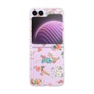 For Samsung Galaxy Z Flip5 Painted Pattern PC Transparent Folding Phone Case(Z109 Small Floral) - 1
