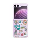 For Samsung Galaxy Z Flip5 Painted Pattern PC Transparent Folding Phone Case(Z76 Era Tags) - 1