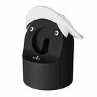 For Apple Watch Series Hat Bear Shaped Silicone Charging Base(Black) - 1