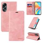 For OPPO A58 4G BETOPNICE Suction RFID Anti-theft Leather Phone Case(Pink) - 1