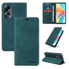 For OPPO A58 4G BETOPNICE Suction RFID Anti-theft Leather Phone Case(Green) - 1
