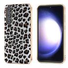 For Samsung Galaxy S23 FE 5G Nano Plating Leopard Print Phone Case(Silver) - 1