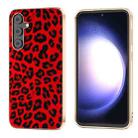 For Samsung Galaxy S23 FE 5G Nano Plating Leopard Print Phone Case(Red) - 1