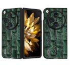 For OPPO Find N3 ABEEL Genuine Leather Mahjong Pattern Black Edge Phone Case(Green) - 1