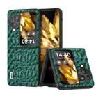 For OPPO Find N3 Flip ABEEL Genuine Leather Canopy Black Edge Phone Case(Green) - 1
