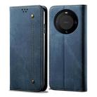 For Huawei Mate 60 Pro Denim Texture Leather Phone Case(Blue) - 1