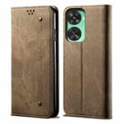 For Huawei nova 11 SE Denim Texture Leather Phone Case(Khaki) - 1