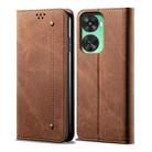 For Huawei nova 11 SE Denim Texture Leather Phone Case(Brown) - 1