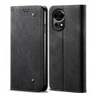 For Huawei nova 12 Denim Texture Leather Phone Case(Black) - 1