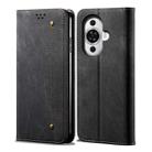 For Huawei nova 12 Pro Denim Texture Leather Phone Case(Black) - 1