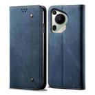 For Huawei Pura 70 Ultra Denim Texture Leather Phone Case(Blue) - 1