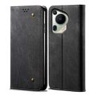 For Huawei Pura 70 Ultra Denim Texture Leather Phone Case(Black) - 1