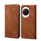 For Huawei nova 14 Denim Texture Leather Phone Case(Brown) - 1