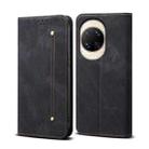 For Huawei nova 14 Ultra Denim Texture Leather Phone Case(Black) - 1