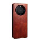 For Huawei Mate 60 Pro+ Oil Wax Crazy Horse Texture Leather Phone Case(Brown) - 3