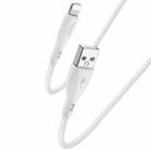 Yesido CA119L USB to 8 Pin Silicone Charging Data Cable, Cable Length: 1m(White) - 1