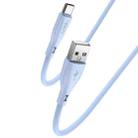 Yesido CA119C USB to USB-C / Type-C Silicone Charging Data Cable, Cable Length: 1m(Blue) - 1