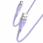 Yesido CA119C USB to USB-C / Type-C Silicone Charging Data Cable, Cable Length: 1m(Purple) - 1