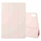 For Huawei MatePad 2023 / Air 11.5 Solid Color 3-folding Leather Tablet Case(Light Pink) - 1