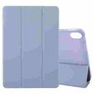 For Huawei MatePad 2023 / Air 11.5 Solid Color 3-folding Leather Tablet Case(Lavender) - 1