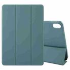 For Huawei MatePad 2023 / Air 11.5 Solid Color 3-folding Leather Tablet Case(Dark Green) - 1