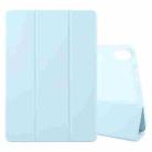 For Huawei MatePad 2023 / Air 11.5 Solid Color 3-folding Leather Tablet Case(Ice Blue) - 1