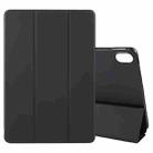 For Huawei MatePad 2023 / Air 11.5 Solid Color 3-folding Leather Tablet Case(Black) - 1