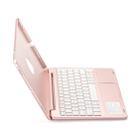 F8TS For iPad Air 2 & Air 1 / Pro 9.7 inch & 2017 iPad & 2018 iPad Colorful Backlit Bluetooth Keyboard Tablet Case with Touchpad(Rose Gold) - 10