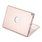 F8TS For iPad Air 2 & Air 1 / Pro 9.7 inch & 2017 iPad & 2018 iPad Colorful Backlit Bluetooth Keyboard Tablet Case with Touchpad(Rose Gold) - 13