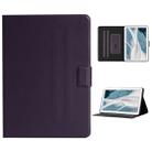 For Huawei MediaPad T3 Solid Color Horizontal Flip Leather Case with Card Slots & Holder(Purple) - 1