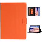 For Huawei MediaPad T5 Solid Color Horizontal Flip Leather Case with Card Slots & Holder(Orange) - 1