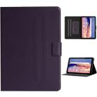 For Huawei MediaPad T5 Solid Color Horizontal Flip Leather Case with Card Slots & Holder(Purple) - 1