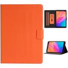 For Huawei MediaPad T8 Solid Color Horizontal Flip Leather Case with Card Slots & Holder(Orange) - 1