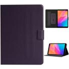 For Huawei MediaPad T8 Solid Color Horizontal Flip Leather Case with Card Slots & Holder(Purple) - 1