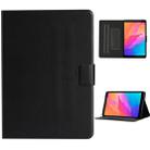 For Huawei MediaPad T8 Solid Color Horizontal Flip Leather Case with Card Slots & Holder(Black) - 1