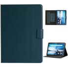 For Lenovo Tab M10 Solid Color Horizontal Flip Leather Case with Card Slots & Holder(Dark Green) - 1