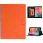 For Samsung Galaxy Tab A 8.0 (2019) T290/T295 Solid Color Horizontal Flip Leather Case with Card Slots & Holder(Orange) - 1