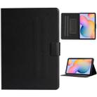 For Samsung Galaxy Tab A 10.1 2019 T510/T515 Solid Color Horizontal Flip Leather Case with Card Slots & Holder(Black) - 1