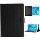 For Samsung Galaxy Tab A 9.7 T550/T555C Solid Color Horizontal Flip Leather Case with Card Slots & Holder & Sleep / Wake-up Function(Black) - 1