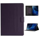 For Samsung Galaxy Tab A 10.1 T580/T585 (2016) Solid Color Horizontal Flip Leather Case with Card Slots & Holder & Sleep / Wake-up Function(Purple) - 1
