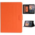 For Amazon Kindle Fire 7 2015/2017/2019 Solid Color Horizontal Flip Leather Case with Card Slots & Holder(Orange) - 1