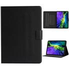 For iPad Pro 11 (2020) Solid Color Horizontal Flip Leather Tablet Case with Card Slots & Holder & Sleep / Wake-up Function(Black) - 1