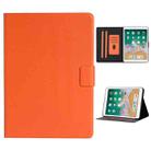For iPad 9.7 (2017/2018) & Air 2 & Air Solid Color Horizontal Flip Leather Case with Card Slots & Holder & Sleep / Wake-up Function(Orange) - 1