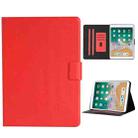 For iPad 9.7 (2017/2018) & Air 2 & Air Solid Color Horizontal Flip Leather Case with Card Slots & Holder & Sleep / Wake-up Function(Red) - 1