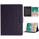 For iPad 9.7 (2017/2018) & Air 2 & Air Solid Color Horizontal Flip Leather Case with Card Slots & Holder & Sleep / Wake-up Function(Purple) - 1