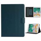 For iPad 9.7 (2017/2018) & Air 2 & Air Solid Color Horizontal Flip Leather Case with Card Slots & Holder & Sleep / Wake-up Function(Dark Green) - 1