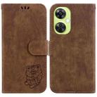 For OnePlus Nord CE 3 Lite / N30 Little Tiger Embossed Leather Phone Case(Brown) - 1