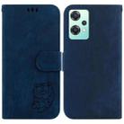 For OnePlus Nord CE 2 Lite 5G Little Tiger Embossed Leather Phone Case(Dark Blue) - 1