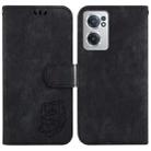 For OnePlus Nord CE 2 5G Little Tiger Embossed Leather Phone Case(Black) - 1